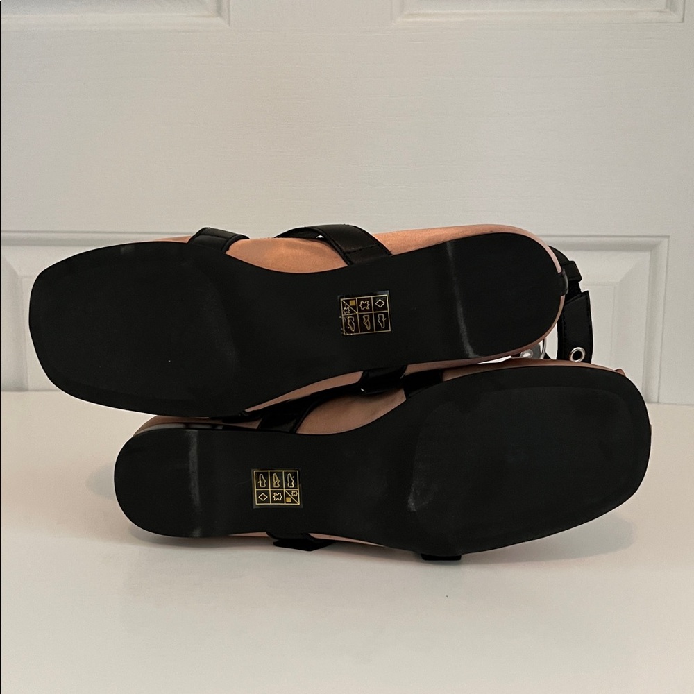 Jeffrey Campbell x Free People Choreo Ballet Flats Natural/Black size 10 - Picture 7 of 8